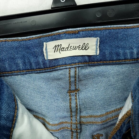 Madewell Jeans Women's Size 23 Blue 10" High Rise Skinny Crop Slim Fit Stretch - Picture 13 of 14